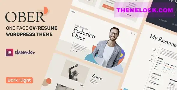 Ober v1.3.3 简历 WordPress 主题功能、性能和自定义选项全面评测