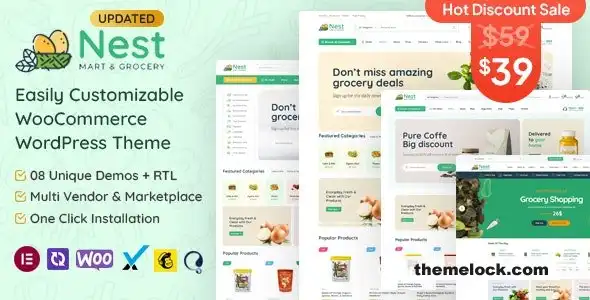 Nest v18 杂货店 WooCommerce WordPress 主题功能、性能和自定义选项全面评测