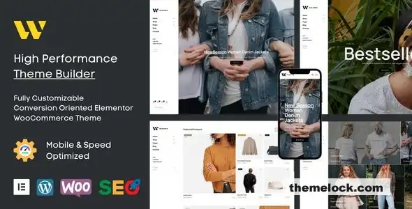 Wooma v1.1.2 时尚商店电商 Elementor 主题深度评测及性能分析