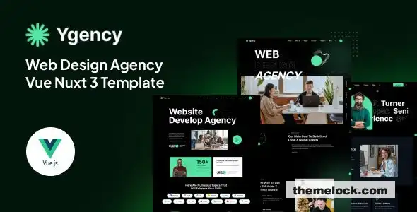 Ygency Vue Nuxt模板评测：面向现代开发者的网页设计机构模板全面分析