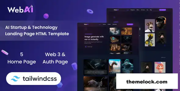 WebAi AI 初创企业技术 Tailwind CSS 落地页模板深度评测及性能分析
