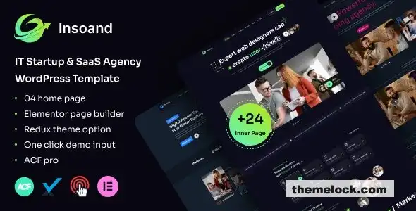 Insoand v1.0.0 IT初创公司和SaaS机构WordPress主题全面评测及性能分析