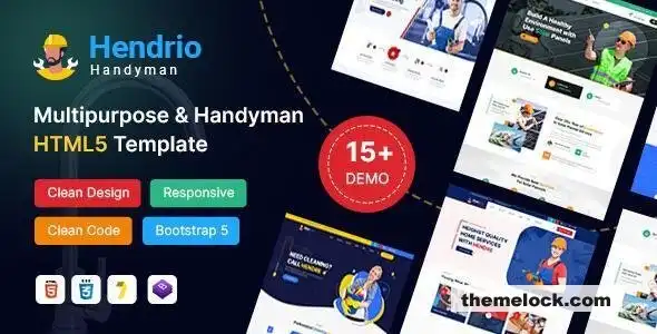 Hendrio 多用途维修工管道 HTML5 模板全面评测与分析