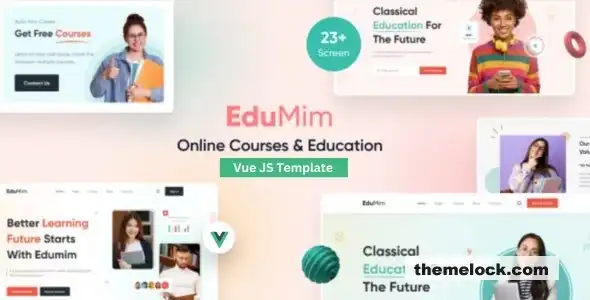 Edumim Vue.js模板评测：在线课程平台功能、性能及教育价值的全面分析