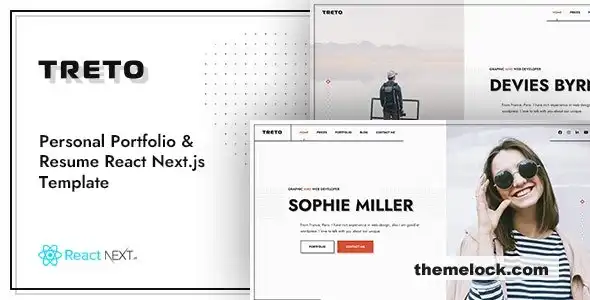 TRETO React NextJS 作品集模板深度评测及性能分析