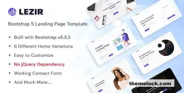 Lezir Bootstrap 5 落地页模板深度评测及性能分析
