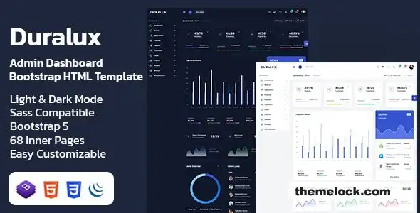 Duralux 管理后台 Bootstrap HTML 模板评测：功能、性能和自定义选项的全面分析