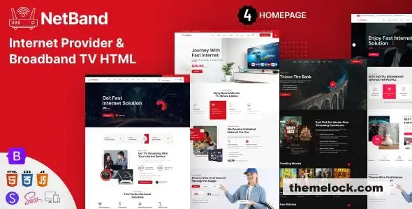 NetBand互联网服务提供商和宽带电视模板深度评测与分析