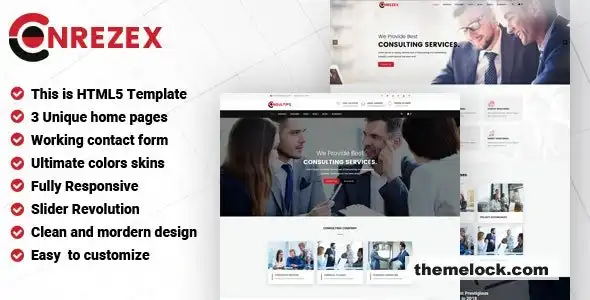 对 Conrezex HTML 模板（适用于专业咨询网站）的全面评测