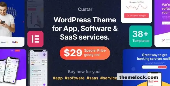Custar v1.2.7 软件应用 WordPress 主题深度评测及性能分析