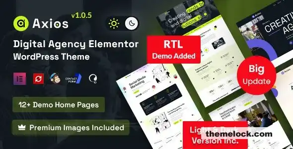 Axios v1.0.5 数字代理 WordPress 主题深度评测及性能分析