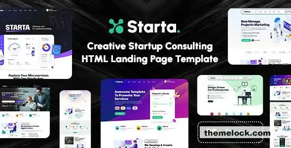 Starta创意创业公司及咨询HTML落地页模板深度评测与分析