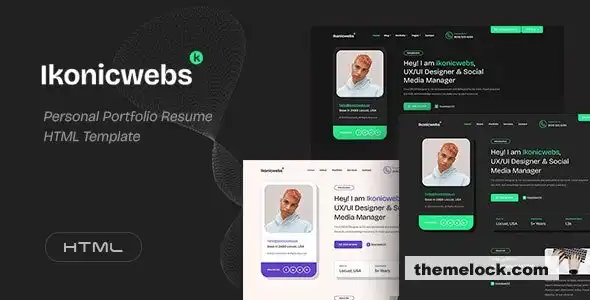 Ikonicwebs个人作品集简历HTML模板深度评测与分析