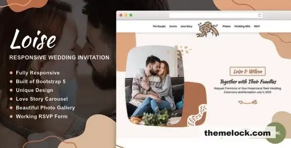 Loise v1.1 响应式婚礼邀请函模板评测：功能、设计和性能的全面分析