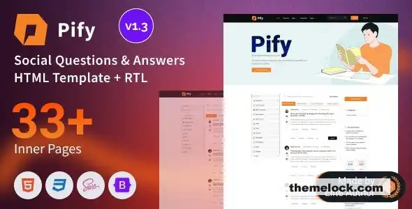 Pify v1.3 社交问答 Bootstrap 5 模板评测：功能与性能的全面评估