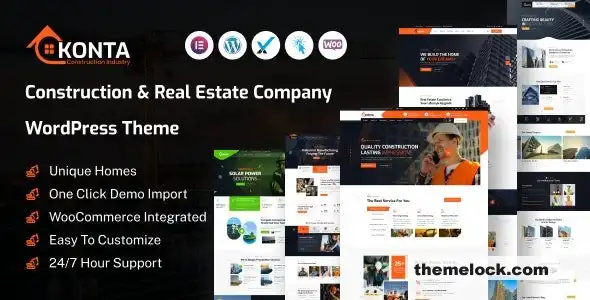 Konta v1.0.0 建筑和房地产公司 WordPress 主题深度评测和性能分析