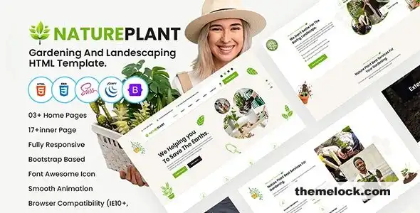 NaturePlant HTML模板全面评测：园艺和景观设计网站设计方案的专业评估