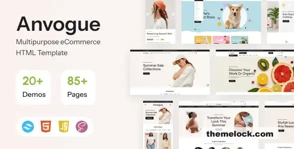 Anvogue 多用途电子商务 HTML 模板深度评测及功能分析