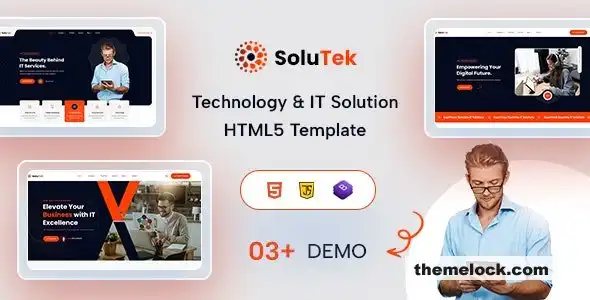 Solutek HTML5模板评测：技术和IT解决方案网站设计的全面评估