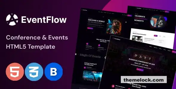 EventFlow HTML5模板评测：活动、会议和聚会网站的功能、性能和自定义选项全面分析