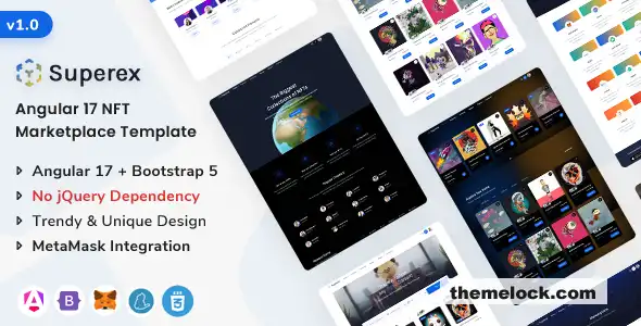 Superex Angular 17 NFT 市场模板功能、性能和自定义的全面评测