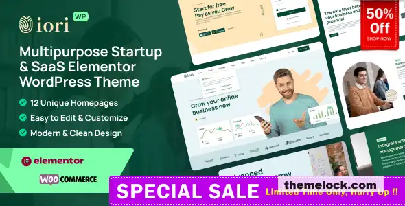 对 Iori V1 0 7 的全面评测：一款适用于 Elementor WordPress 主题的多功能初创企业和 SaaS 软件解决方案