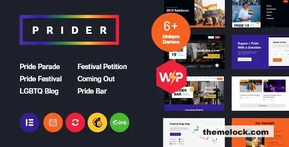 对Prider v1.1.1 LGBT同性恋权利节WordPress主题及酒吧集成功能和特性的全面评测