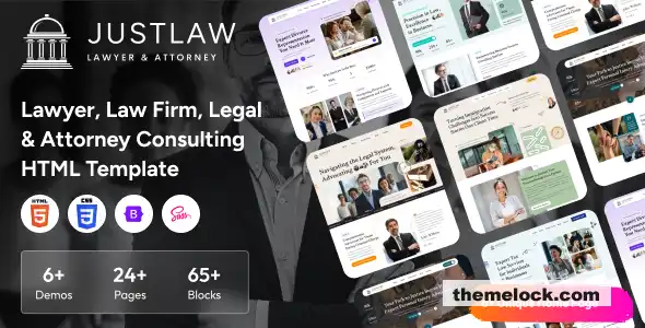 Justlaw 全面评测：一款面向律师、律师事务所和法律咨询服务的优质 HTML 模板