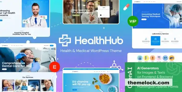 HealthHub 全面评测：一款功能丰富的健康医疗 WordPress 主题，适用于现代医疗保健网站。