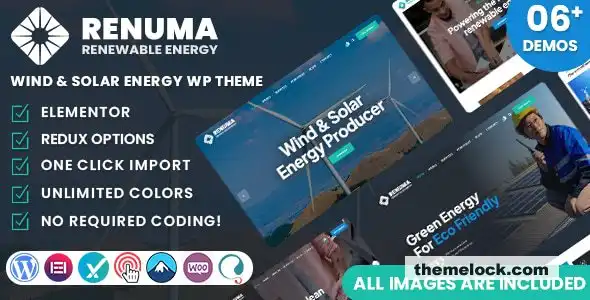 Renuma v1.2 全面评测：风能和太阳能网站的终极 WordPress 主题