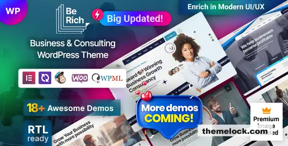 Berich v1.0.4 全面评测：一款面向商务人士的现代化咨询企业 WordPress 主题