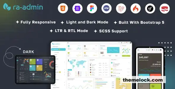 Ra admin v1.0 全面评测：终极 Bootstrap PHP Laravel CodeIgniter Symfony Cake PHP 和 Figma 管理后台模板