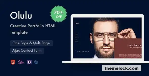 Olulu创意作品集HTML5模板深度评测：功能、性能和设计灵活性的全面分析，助力现代Web开发