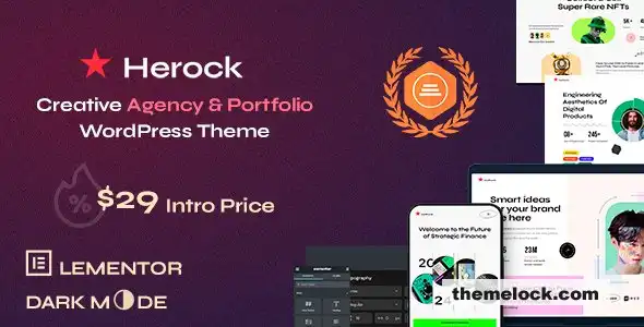 Herock v1.0.3 Agency Portfolio WordPress主题功能、性能和自定义选项全面评测