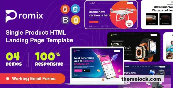 Promix：现代网页设计的终极单产品HTML落地页模板全面评测