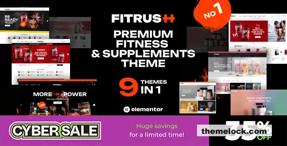 Fitrush v1.3.2 全面评测：一款面向现代健身和健康补充剂的 WordPress 主题，打造最佳健康网站