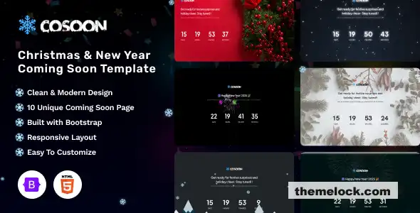 Cosoon圣诞节和新年即将到来模板全面评测与分析