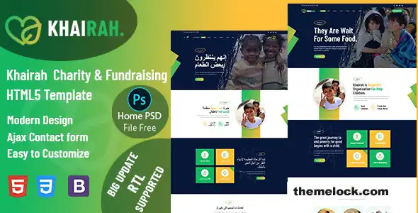 Khairah Charity非营利组织HTML5模板特性和功能全面评测