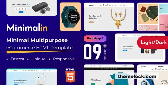 Minimalin 全面评测：一款适用于现代时尚网站的多功能极简主义电子商务 Bootstrap 模板