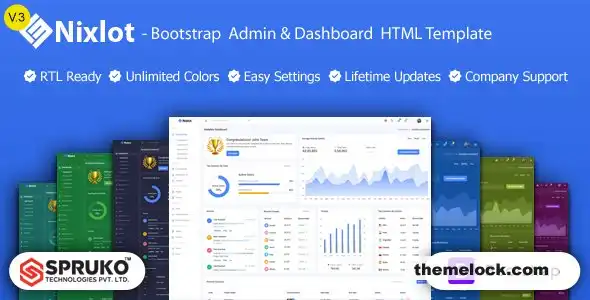 Nixlot v30 Bootstrap 管理后台和仪表盘 HTML 模板功能、性能和易用性全面评测