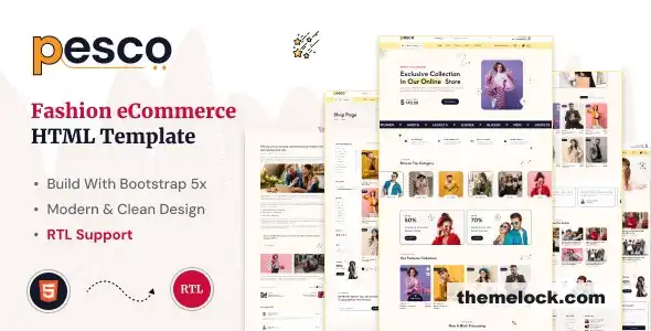 Pesco电子商务HTML RTL模板功能和性能的全面评测