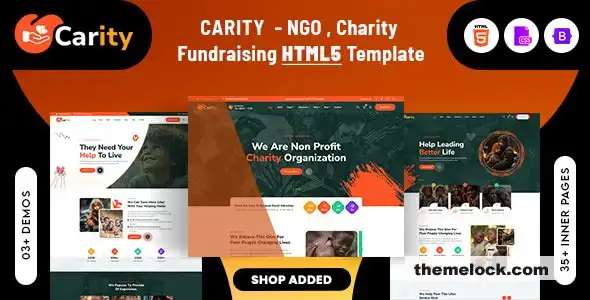 Carity：一款适用于非政府组织、慈善机构、捐赠和筹款网站的现代HTML5模板的全面评测