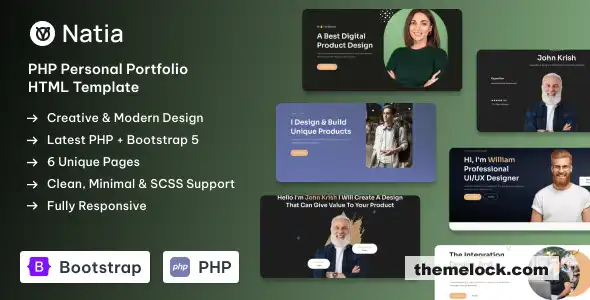 Natia个人作品集PHP模板全面评测：面向创意专业人士的现代化解决方案