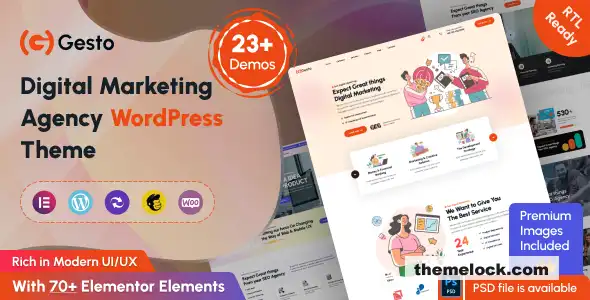 对Gesto v1.0.5的全面评测：一款专为数字营销机构量身打造的现代WordPress主题