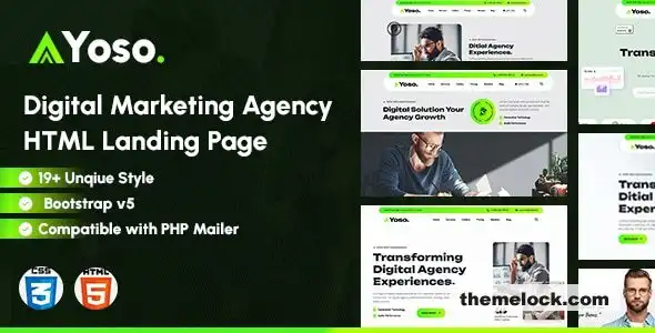 Yoso 数字营销机构 HTML 着陆页设计及性能的全面评估