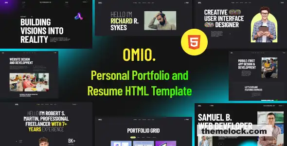 Omio全面评测：一款面向现代专业人士的尖端个人作品集HTML模板