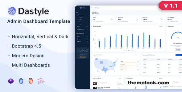 Dastyle v1.1 全面评测：一款现代化的后台管理和仪表盘模板，旨在提升用户体验和提高管理效率