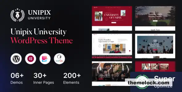 Unipix v1.0.9：支持 RTL 的大学教育 WordPress 主题全面评测
