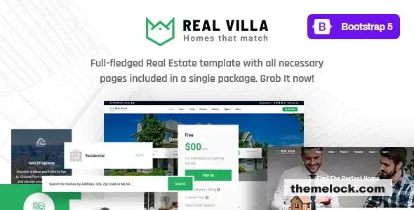 Real Villa 全面评测：一款用于现代房产列表的尖端房地产 HTML5 模板