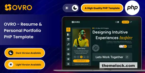Ovro全面评测：一款用于简历和个人作品集的尖端PHP模板